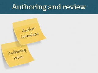 Authoring and review
 
