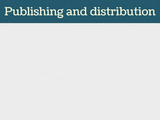Publishing and distribution
 
