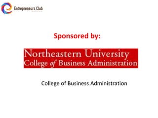 Sponsored by:College of Business Administration