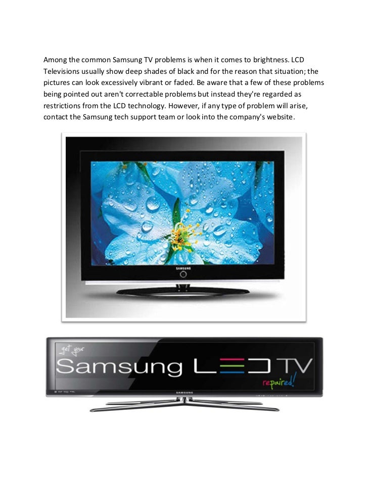 Get to know the samsung tv problems
