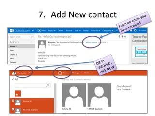 7. Add New contact