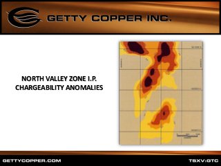 NORTH VALLEY ZONE I.P.
CHARGEABILITY ANOMALIES
 
