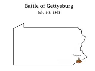 Battle of Gettysburg
July 1-3, 1863

Philadelphia

 