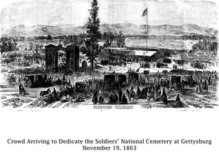 Crowd Arriving to Dedicate the Soldiers’ National Cemetery at Gettysburg
November 19, 1863

 