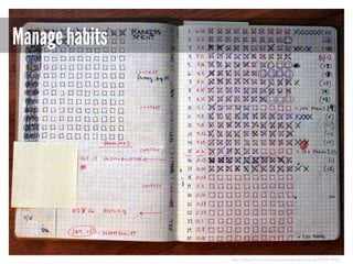 Manage habits

http://www.flickr.com/photos/deathtogutenberg/2976274920/

 