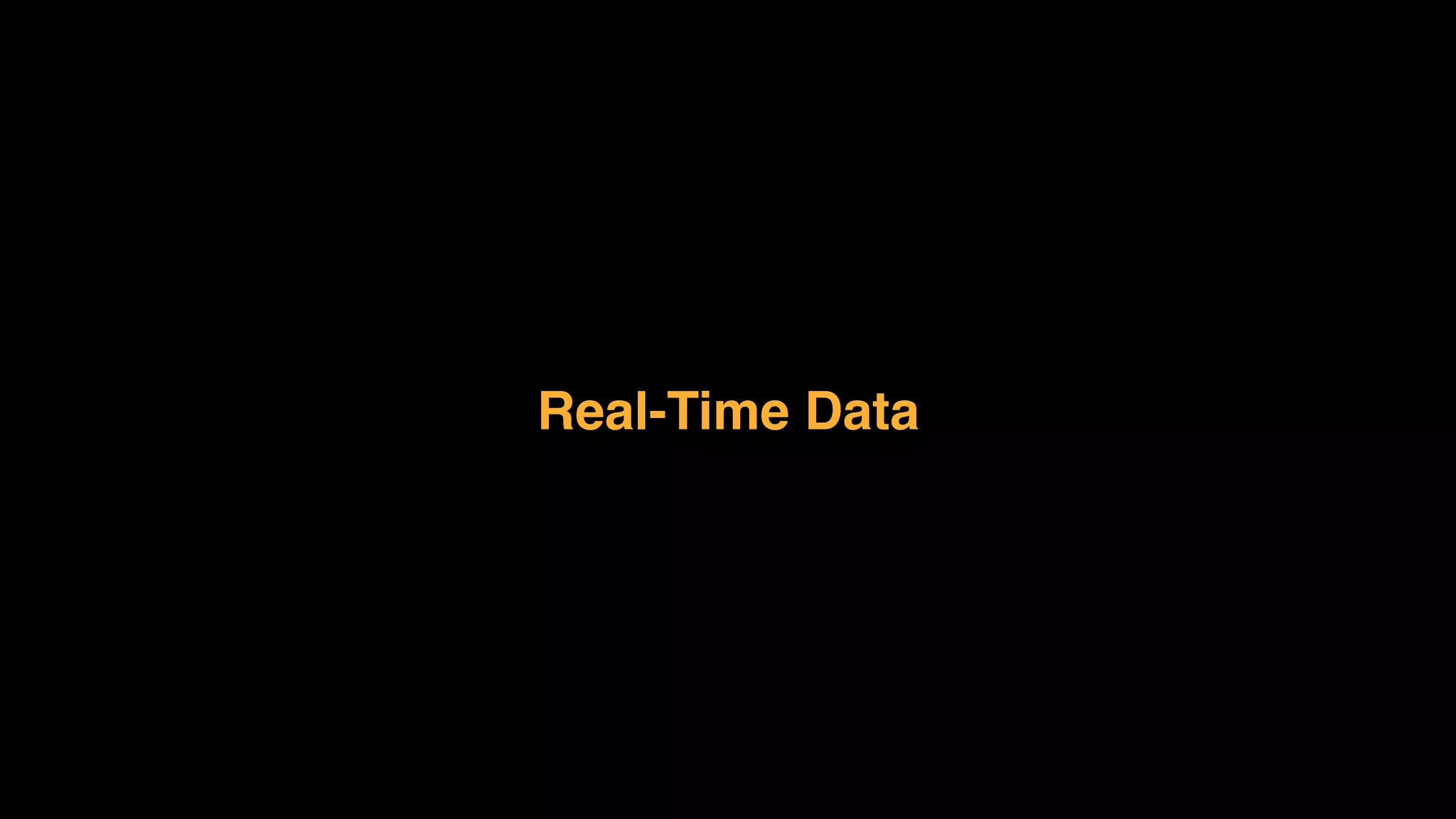 Real-Time Data
 