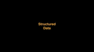 Structured 
Data
 