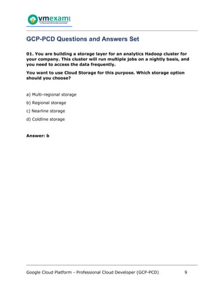 Get Well Prepared for Google Professional Cloud Developer (GCP-PCD ...