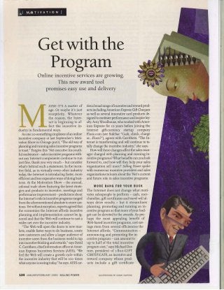 Get With The Program - Selling Power Jan 2000