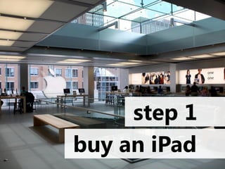 step 1
buy an iPad
 