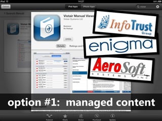 option #1: managed content
 