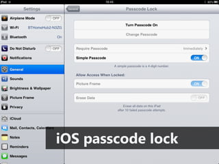 iOS passcode lock
 