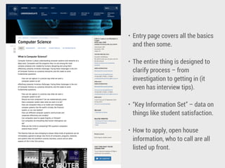 What makes a great program landing page
or pages?
 