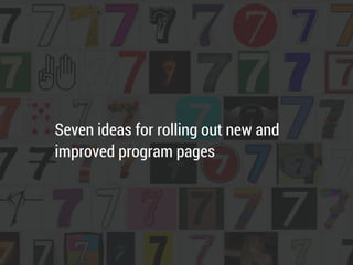 • Entry page covers all the basics
and then some.
• The entire thing is designed to
clarify process – from
investigation to getting in (it
even has interview tips).
• “Key Information Set” – data on
things like student satisfaction.
• How to apply, open house
information, who to call are all
listed up front.
 