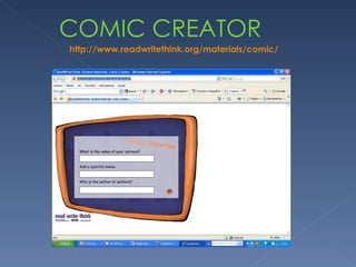 http :// www.readwritethink.org / materials /comic/ COMIC CREATOR 