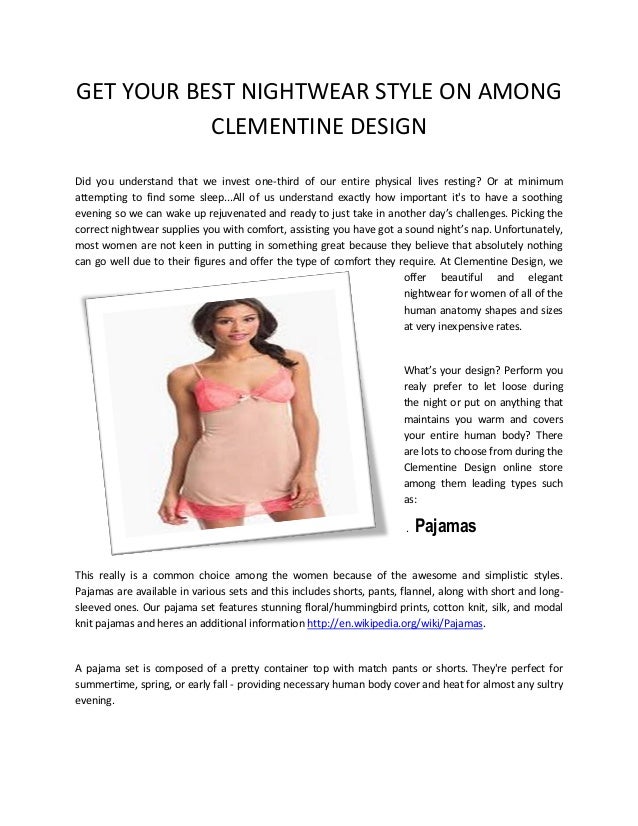 clementine nightwear