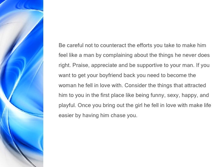 how to get your boyfriend to appreciate you