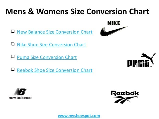 Puma To Nike Size Chart