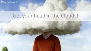 Get your head in the Clouds!
@GregSimons84 @ChrisCundill
 