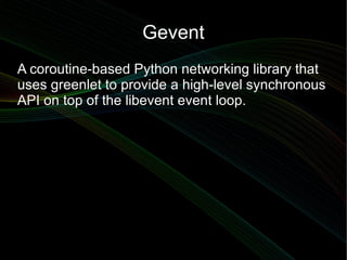 Scaling Django with gevent | PDF