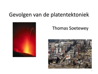 Gevolgen van de platentektoniek

                Thomas Soetewey




                                  1
 