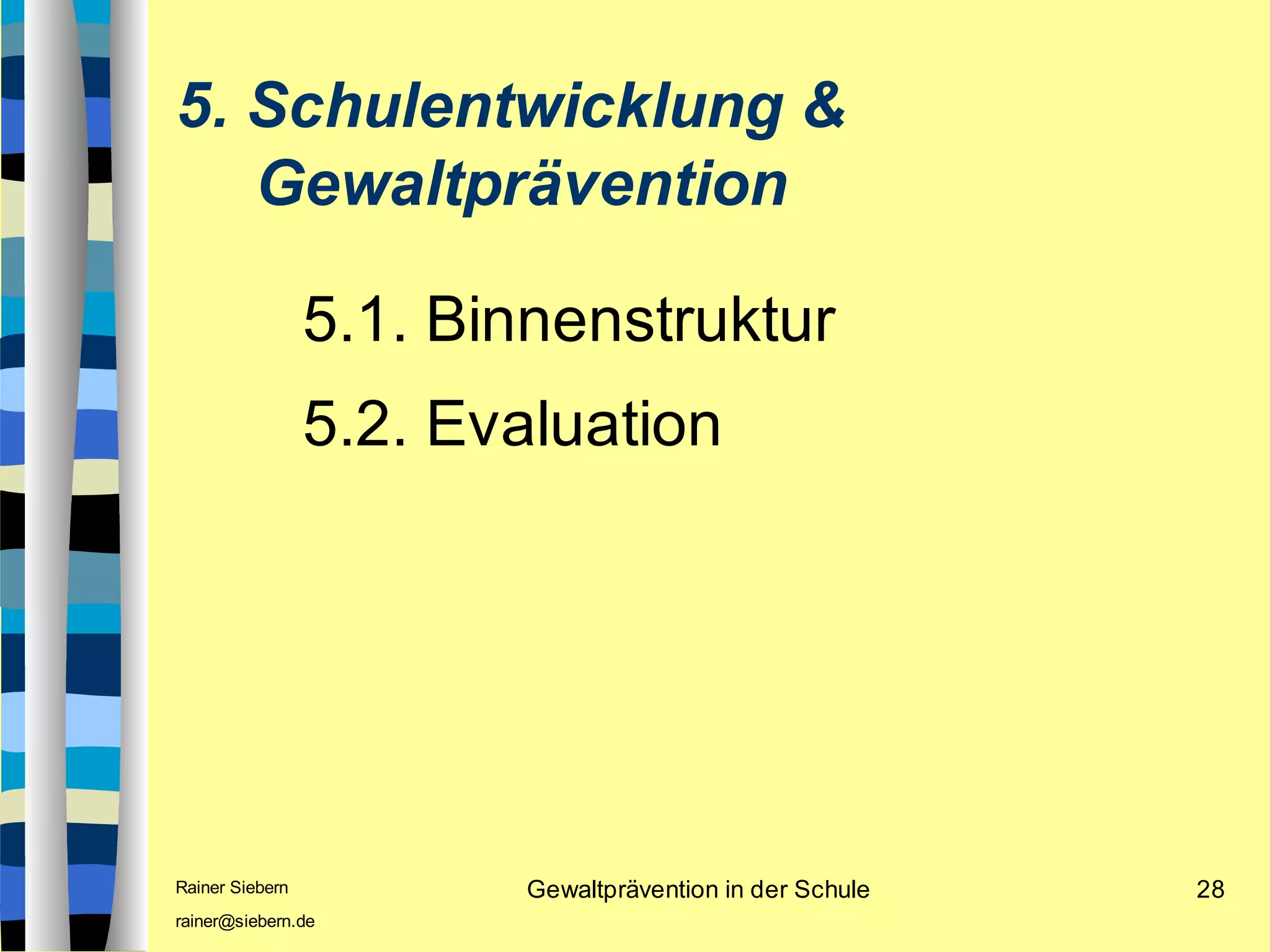 Gewaltprävention in der Schule