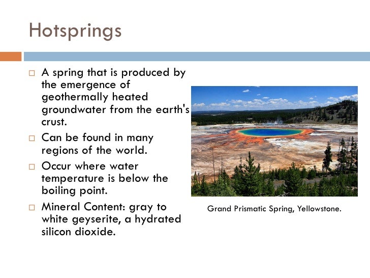 Geysers and Hotsprings