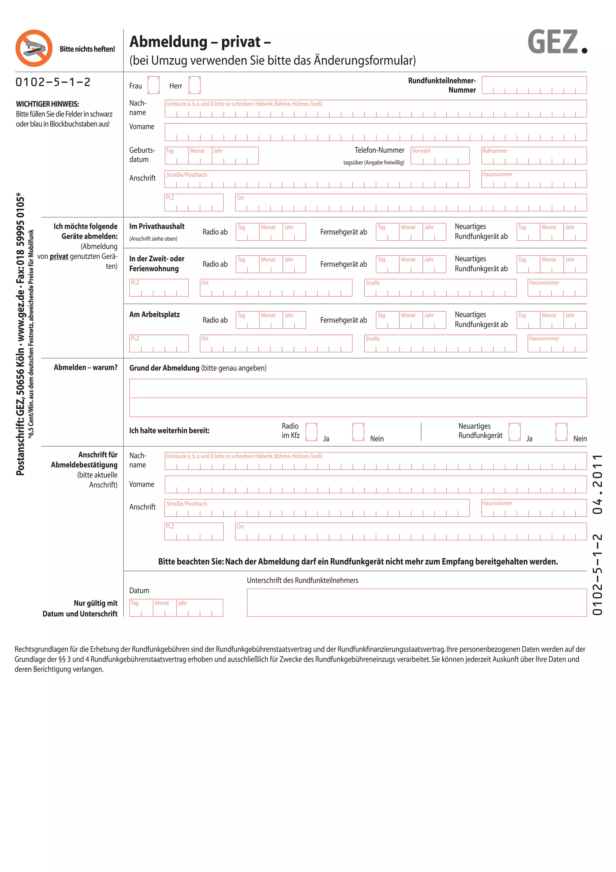 Gez abmeldungform PDF