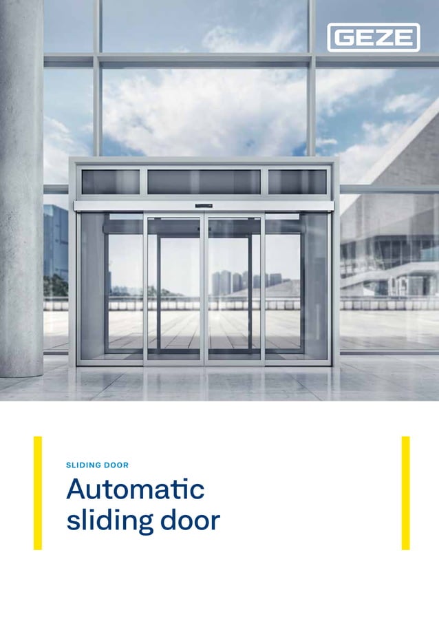 Geze automatic sliding doors PDF
