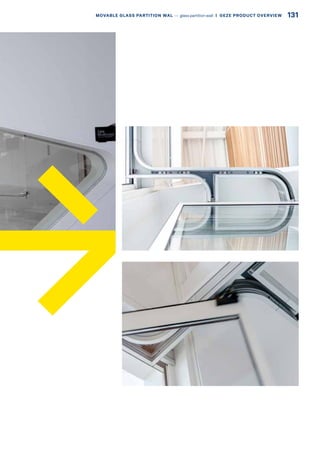 131MOVABLE GLASS PARTITION WAL –– glass partition wall  |  GEZE PRODUCT OVERVIEW
 