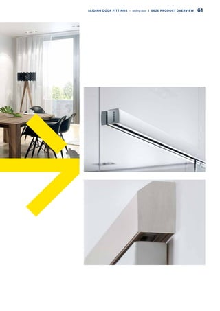 61SLIDING DOOR FITTINGS –– sliding door  |  GEZE PRODUCT OVERVIEW
 