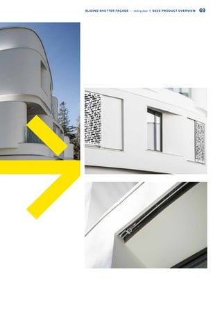 69SLIDING SHUTTER FAÇADE –– sliding door  |  GEZE PRODUCT OVERVIEW
 