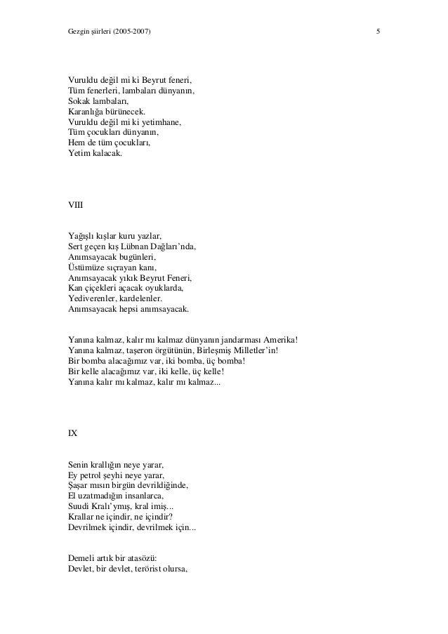 Gezgin Siirleri 2005 2007