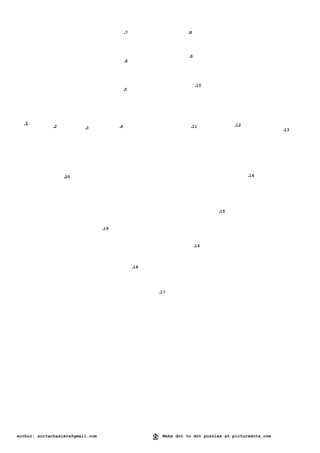 .
1 .
2 .
3 .
4
.
5
.
6
.
7 .
8
.
9
.
10
.
11 .
12
.
13
.
14
.
15
.
16
.
17
.
18
.
19
.
20
author: scrtachasiera@gmail.com Make dot to dot puzzles at picturedots.com
 