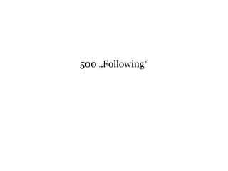 500 „Following“
 