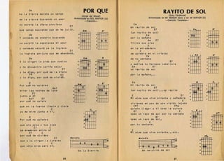 Gm                                                                 POR QUE 	                                                                              RAVITO DE SOL
De La Sierra morena yo vengo
                                                                  (Jorge del Moral)                                   ~t 	                                            (Guty Cardenas)
                                                                                                                                                     Armonizada en MI MENOR (Em) y en MI MAYOR (E)
de La sierra buscando un amor 	                            Armonizada en SOL MAYOR (G)                                    ~,   	                                   -Canci6n Yucateca­
                                                                     -Canci6n ­
es morena La chata preciosa                                                                                                          Em
                                                 V7                                                                                Un rayito de soL
que vengo buscando que se me juLLo.                                       Om                          0'
                                                                                                                                                         B7                                      Enb   0                     8'
                                                                  :aU I I        I~
                                                                                                                                   (un rayito de soL)
        Gm
Y cansado de andarLa buscando                                     4
                                                                                          5
                                                                                          6

                                                                                                  1 1 1 1 1 1	
                                                                                                                          Ij       por La manana
                                                                                                                                                 Em
                                                                                                                                                                                    :1## II I
                                                                                                                                                                                    :I
                                                                                                                                                                                                                    2


                                                                                                                                                                                                                    :I
                                                                  Sl~                                                                             Am         V7
ya perdio La esperanza mi amor
                                                                                              7
                                                                                                      M	                  Y

                                                                                                                                   fiLtra sus oros                                       1 1 1 1 1 1
                                                                                                                                                                                                                    4
                                                                                                                                                                                                                         ~
                                                                  6
                                                                                              •                                                   G	
                                                                                                                                                                                    4
                                                                                                                                                                                    5                               SLLUL
y   cansad~       estar~       ya La ingrata                      7                       9               !   I                    en La enredadera
                                                 V7                                                                                       e
La ingrata          perjur~      que me abandono.                                                                                  se quiebra en eL cristaL
                                                                                                                                                                                                  Am
                                                                                                      a
                                                                                                                                                 em                                      o   0              0                0'
        Gm                                                                 Cm                                                      de tu vent ana                                                      <D           s
A La virgen Le pido que vueLva                                 :I                                                 -   II
                                                                                                                                          e	                         B7                          ~<! 1 1
                                                                                       :0
                                                                                                                                                                                                                    6
                                                                                                                                                                                    211
y no encuentre carino mejor
                                                              4                                                       ~            y matiza tu hermosa cabeLLera
                                                                                                                                   Em                   B7                          :I   I I I I I I                7 1M
                                                                                                                                                                                                                    ·1
                                            V7                5
                                                                          -11­                                        ,            un rayito de soL                                 4    1 1 1 1 1 1                •
y Le digo, pnr             qu~   me La diste                  •                           • I I I I I I	              I	                                                            • I' I                          9

        Cm 	                               V7                 7                           7
                                                                                                                      f            por La manana •••
y Le digo,          p~r    que me oLvido.

        G                                                                                             E'                           Em 	                                                            o                         Co     0
                                                              A..,r
Por que no quieres                                                                                                                 Un rayito de soL                                                                          Tci5
mirar Las noches de Luna

junto a mi
        Am7
             V7

por que no quiere
                          V7
                                     Am7
                                                      :B!H
                                                      :I

                                                      4
                                                           I I I I I I
                                                           I I I I I I
                                                                                          :U
                                                                                          4
                                                                                          5
                                                                                                  I I I I I I
                                                                                                                      I




                                                                                                                                    E	
                                                                                                                                                         B7
                                                                                                                                   (un rayito de soL) ••• se repite
                                                                                                                                                           ,
                                                                                                                                                                    B7
                                                                                                                                   Mi aLma que vive errante y sonadora
                                                                                                                                                                     E
                                                                                                                                                                                         :0 :m±f
                                                                                                                                                                                         '111111
                                                                                                                                                                                         7
                                                                                                                                                                                                                    4

                                                                                                                                                                                                                    s I I I I I     J
                                                      • W    -..I.-..I.-i-...J
                                                                                                                                   viviendo en pos de una vision Lejana
que en La fuente Limpia y cLara                                                                                                      C#7                       FHm
                                  G                                                                                                quiere LLegar a ti como La aurora
                                                                                  Co                                                                                                               E
yo me mire junto a tie
                                                                                          0
                                                                                                                                     B7 	                          E                         6             0 6

                                                                                      ~
                                                                                                                                                                                                           1



        G
Por que no quieres                                                         :m
                                                                                                                                   como un rayo de soL por tu vent ana

                                                                                                                                   como un rayo de soL,
                                                                                                                                                             B7                          :tm
                                                                                                                                                                                         3   1 1 1 1 1 1
                                                                                                                                                                                                                         s
                                                                                                                                                                                                                                  ch
                                                                                                                                                                                                                         4J..-.4 1 1 I""'"


                                                                                                                                               E
que mis ojos y tus ojos
                                                                           4                                              I        por tu ventana. 	                                     4   1 1 1 1 1 1                 •    !tit
             • E7                e                                         5                                                                                                             s                               7


se enamoren entre s;                                                                                                                E                                                                                    • 1,-,-,--,---,--,
        V7                G                                                                                                        Mi aLma que vive errante ••• etc.
                                                                                                                          ~
p~r   que te oLvidas                                                                                                                                                                                              F#m

que a La virgen Le juraste
                                      V7         re'Odie                                               ~                                  ",.'odle
                                                                                                                                                                                                            • 1 1 1 1 1 1


que SOLD eras para mi.
                                  G
                                                 ~                    U     U


                                                                  De La Sie-rra
                                                                                  0               9    ~                                  1a a al at:   0	
                                                                                                                                               Un ra-yi-to de soL
                                                                                                                                                                                                            :Itiill
                                                                                                                                                                                                            ,I
                                                                                                                                                                                                            •    I I 1 1 1



                                            20                                                                                                                            21
 