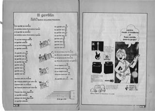 rn:~ ®@WD~@(fi)
(D. A. R.) 

CANTA: MARIA DOLORES PRADERA 

n 2 
 16

Si el gavilan se comiera Ay gavilan pio pio
1 
 15 

se comiera como el se come al ganao ay gavilan tao tao
2 

si el gavilan se comiera
~5
ay gavilim PIO pio
1 
 15 

se comiera como el se come al ganao. ay gavilan tao tao
16 

16 
 gavilan pia pia
Yo va me hubiera com 10 
 15 

15 
 gavilan tao tao
un gavilan colorao 16 

16 
 gavilan pia pio
yo va me hubiera com io 15

15 
 gavilan tao tao.
un gavilan colorao.
2 

16 
 En la barrancc de Anzures
Ay gavilan pio pio 1

15 
 ( ay Anzures suspiraba un gavilan
av gavilan tao tao 2 

16 
 en la barranca de Anzu res
av gavilan PIO pro 1 

15 
 ay Anzures suspiraba un gavilan.
ay gavilan tao tao
16 
 16

gavilan PIO PIO En su suspiro decia
15 
 15

gavilan tao tao chiquita vente pa' aca
16 
 16

1~5~("gavilan pro pro B ( en su suspiro decia
15  15 

gavilan tao tao chiquita vente pa' aca.
2 16 

Canoero del rio Arauca Ay gavilan pio pio.. . etc. 

1 

del Arauca pasame pa'i otro lao
2 
 1~6~1("Caonero del rio Arauca B  (
b
1 
del Arauca pasame pa'i otro lao.
16 

Porque me viene siguiendo ::=-____________::J~58 0
. 

48

un gavilan colorao 0_0 1 . 

15
1. ______.:.::=-1----.-J·3a·
_ -0-1~2~. 0
porque me viene siguiendo
Si el ga-vi-Ian~15 

un gavilan colorao.
(/
,/ - ....-J
----~centro
(musiC .11moderno
".el <; buen sonido 
para tu grupo !
~ [iJMUSIC MAN
los me/Ores ~n11J"r 'adeles 

en MQ.(lCO oc,13n a tEi  ~f1to1 

en Centro Mu!.<C<l' 

Moder"O 

Vlsllano::i '1 I;onoce la h'l€' .3 

CompJeld de "imullilr:aOOtec; sunn. 
Sunn 

Terr r'tOfd·n-'.:o,.,leiast.t:-..:. !e
d,.Upl r-1ciCY'idel·.. ·c:'Q ~_' rfi ,,­ " CENTRlJ
S'u' ,.)fan dl:!tuHade::i ~<11 kO
('h MUSlr~l!legal oe·;o /:a'e 1.3 P':'" ,lj
~' MOL _.,-...10

~
VenIa y Alquller Ce Ir:strume'ltos Music ales
--J
•
30
 