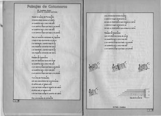 ~@D~@]@~ <9J@ ~@~@rnru@{f~@ 

(R. Jimenez-Polo)
CANTA: LUCHO GATICA
1 2
Desde la cuesta del Portezuelo
1
mirando abajo parece un sueiio
3
un pueblito aca y otro mas alia
2 1
Y un camino largo que baja y se pierde
3
un pueblito aca y otro mas alia
2 1
Y un camino largo que baja y se pierde.
1 2
Hay un ranchito sombreao de higueras
1
y bajo el tala durmiendo un perro
3
yal atardecer, cuando baja el sol
2 1
una majadita volviendo del cerro
3
y al atardecer, cuando baja el sol
2 1
una majadita volviendo del cerro.
1 4 3
Paisajes de Catamarca
2 1
con mil distintos tonos de verde
3
un pueblito aca y otro mas alia
2 1
Y un camino largo que baja y se pierde
3
un pueblito aca y otro mas alia
2 1
Y un camino largo que baja y se pierde..
1 2
Y el villa del Portezuelo
1
con sus costumbres tan provincianas
3
el caiiizo aca, el tabaco alia
2 1
y en las hojas cuelga el quesillo de cabra
3
el aiiiio aca, el tabaco alia
2 1
yen las hojas cuelga el quesillo de cabra.
1 2
Con una escoba de pichanilla
~ 

I
"1 ('
b 
B
~(

j
1
una chinita barriendo el patio
3
y sobre el nogal centenario ya
2 1
se oye un chalchalero que ensaya su canto
3
y sobre el nogal centenario ya
2 1
se oye un chalchalero que ensaya su canto
1 4 3
Paisajes de Catamarca
2 1
con mil distintos tonos de verde
3
un pueblito aca y otro mas alia
2 1
Y un camino largo que baja y se pierde
3
un pueblito aca y otro mas alia
2 1
Y un camino largo que baja y se pierde.
6a.
58.
48.
0
0-0-0
0
3-=t~:la.
Des-de la cues-ta
0
RITMO: ZAMBA
C65-'11

 