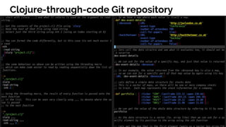 Clojure-through-code Git repository
 