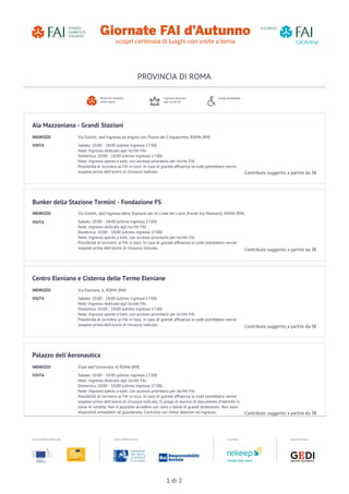 Giornate FAI Autunno 2018 Roma