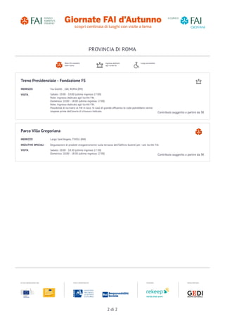 Giornate FAI Autunno 2018 Roma
