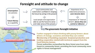 “Effective” foresight methods?
“Activist” objectives using
visioning (building a desirable
future), by NGOs and research
c...