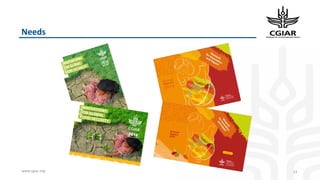 www.cgiar.org
Needs
23
 