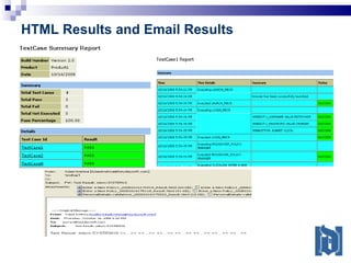 HTML Results and Email Results 