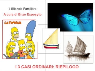BILANCIO delle FAMIGLIE: i 3 CASI ORDINARI - RIEPILOGO - GUADAGNI, SPESE, RISPARMIO - 3 ESEMPI con CALCOLI e GRAFICI PASSO PASSO
