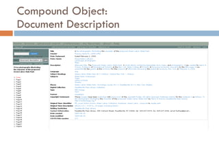 Compound Object:  Document Description 