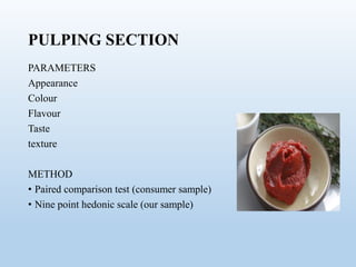 Taste Testing Scale sensory evaluation and requirements, and importance in food industry | PPTX