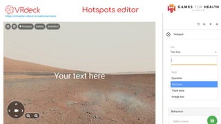 Hotspots editor