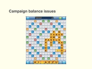 Campaign balance issues
 
