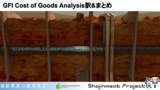 GFI Cost of Goods Analysis訳&まとめ 
 